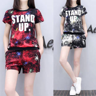 夏天时尚 女夏2025年新款 短袖 薄款 休闲两件套 热卖 夏季 运动套装