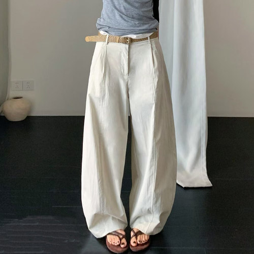 夏窄版显瘦百搭女牛仔直筒阔腿裤