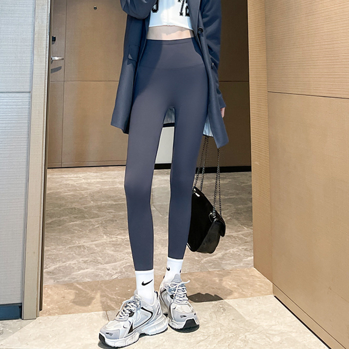 春秋紧身提臀瑜伽健身跑步打底裤