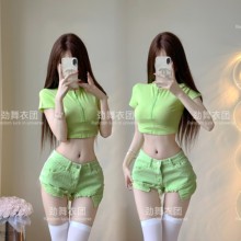 酒吧ds演出服新款欧美韩舞女团chic性感爵士舞时尚套装dj女舞台装