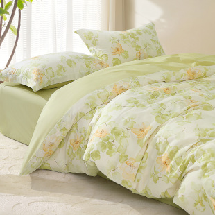 水星家纺 220x240双人1.5米 全棉被套100％纯棉被芯罩200x230四季