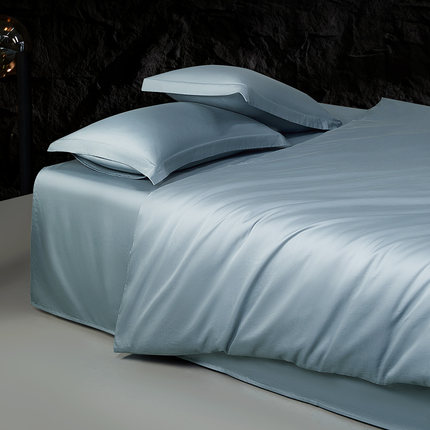 水星家纺全棉100支被套纯棉长绒棉贡缎裸睡A类被罩高端轻奢简约