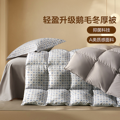 百丽丝冬被子鹅毛被抑菌冬季加厚