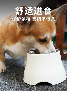 休普宠物中大型犬护颈高身碗