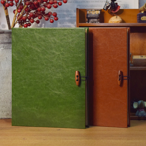 自粘式覆膜相册皮质影集手工礼物