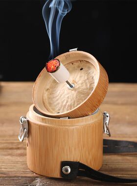 竹制艾灸盒随身灸家用家