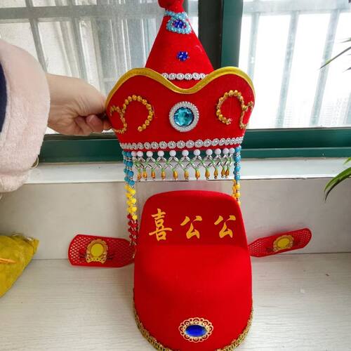 闹喜婆婆帽子头饰搞笑婚