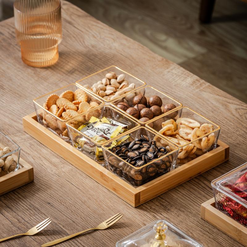 水果盘玻璃干果盘家用客厅点心盘