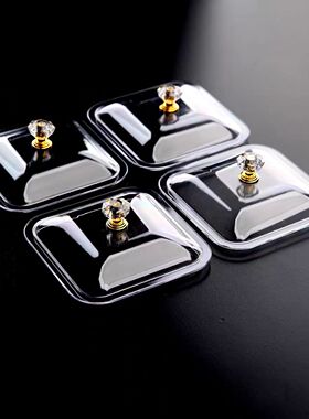 干果盘盖子零食盘分格专用防尘盖方形透明塑料盖子家用果盘盖配件