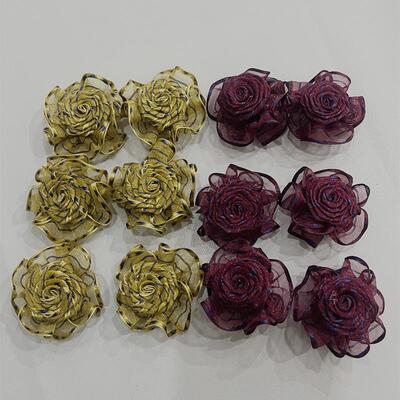 6CM左右双层手工玫瑰花