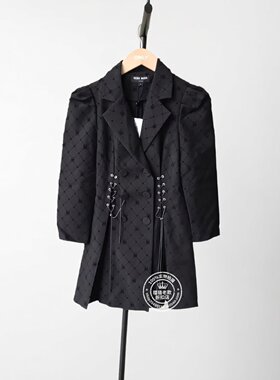 VM国内代购黑色黄棕色百搭修身通勤收腰西装式连衣裙女 3233SZ006