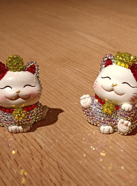 招财猫汽车中控台装饰摆件蛋糕