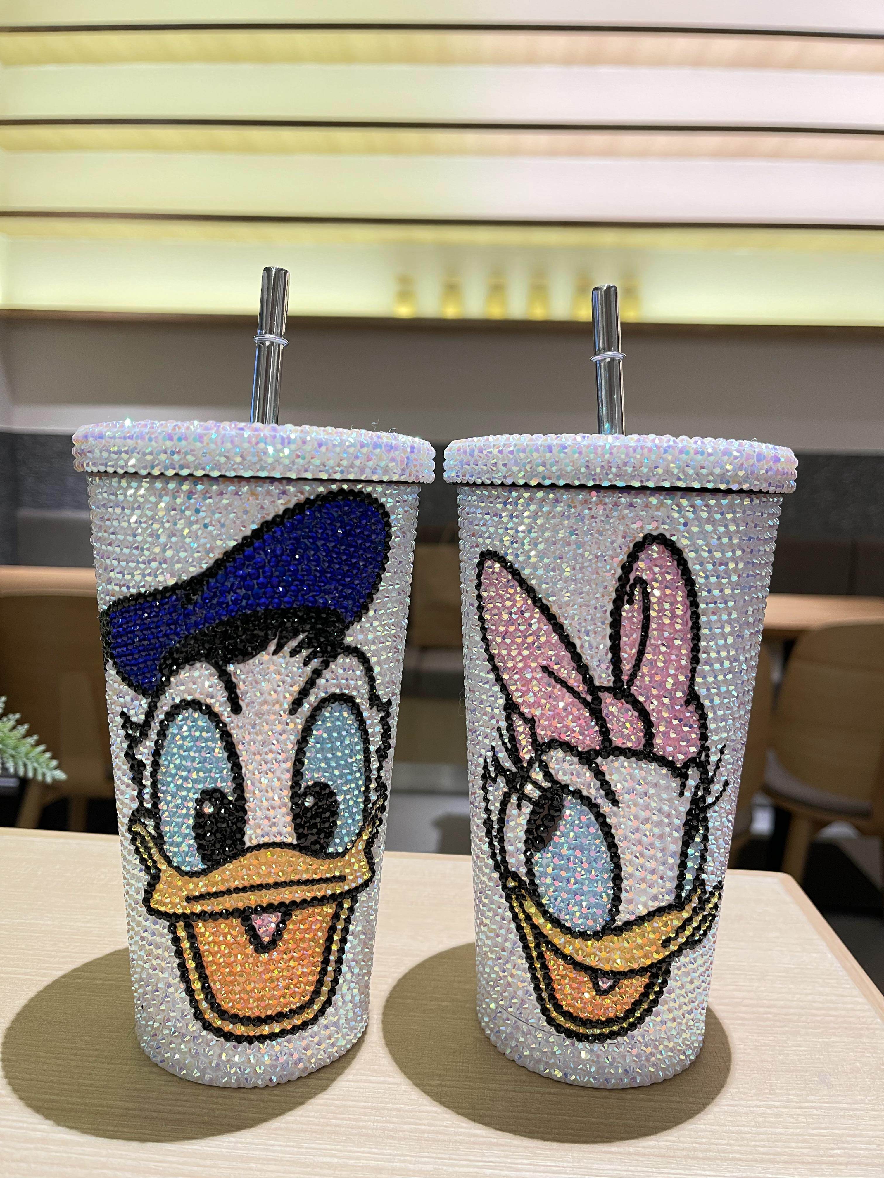 吸管杯子闪亮手工贴钻水杯不锈钢