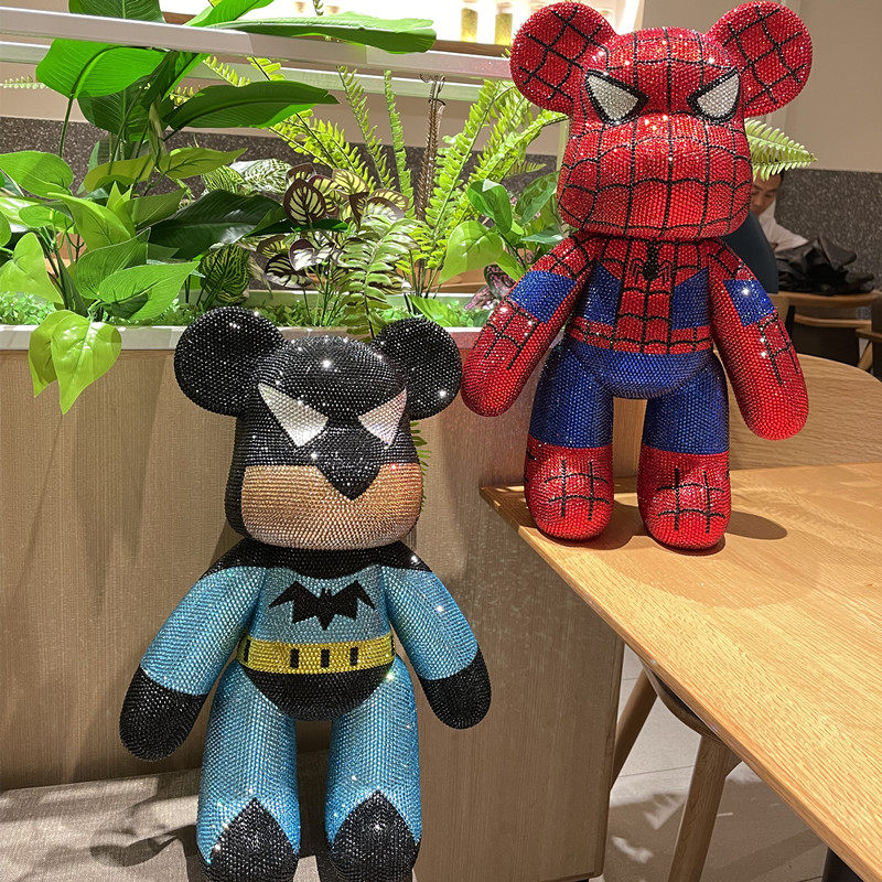 蝙蝠侠粘钻摆件积木白色diy手办