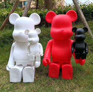 节日礼品暴力熊积木熊潮玩摆件模型手办玩偶送生日礼物流体熊