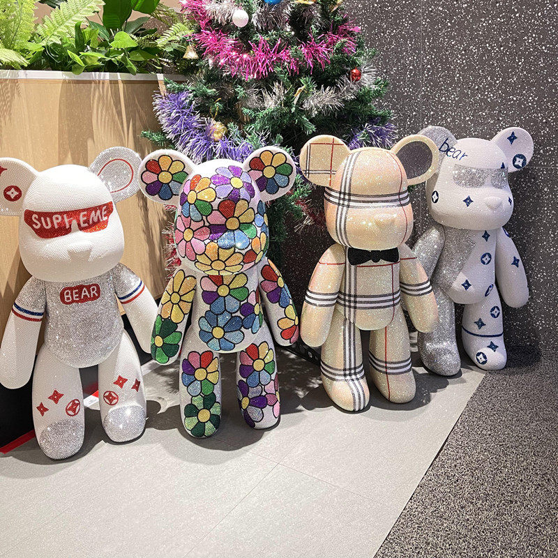 潮牌暴力熊diy手工贴钻熊粘钻材料钻石小熊送闺蜜男女友生日礼物