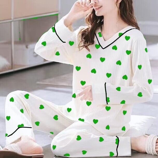 睡衣长袖女士春秋款纯棉2023新款夏天大码薄款可外穿家居服套装,女士内衣/男士内衣/家居服,睡衣/家居服套装,淘宝优惠券,粉丝福利购,淘宝优惠卷