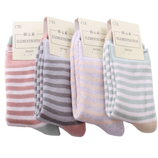 提花女袜M20102 短袜全毛圈加厚款 棉元 素女士袜子棉质冬季