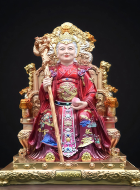 新款泰山奶奶树脂精品工艺家用供奉摆件工艺品碧霞元君黑老太
