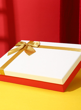 热销红色礼品盒空盒天地盖围巾衬衫保暖内衣包装盒礼物包装盒跨境