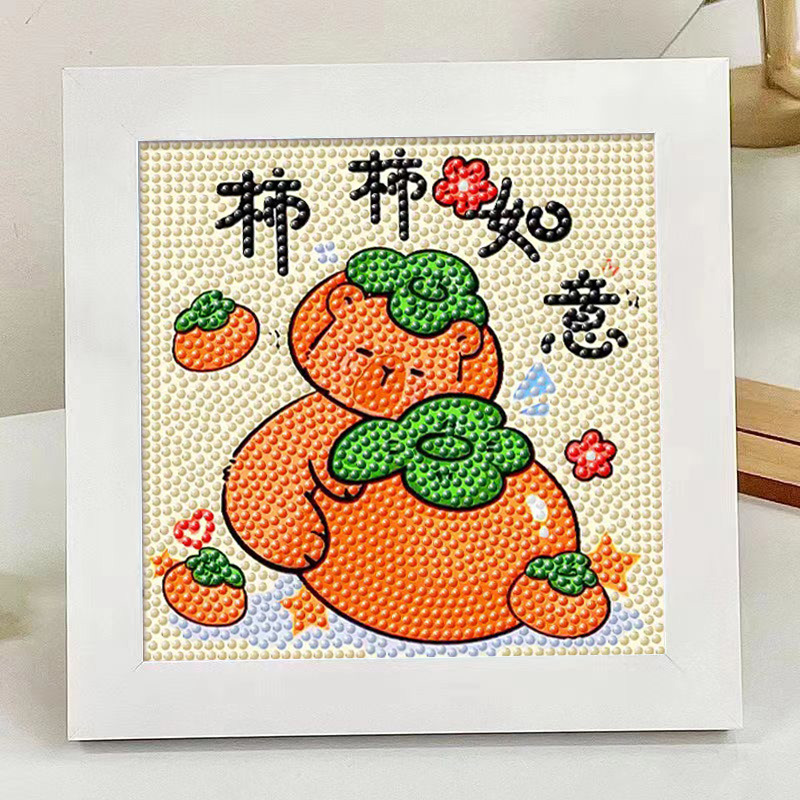 钻石画diy儿童手工水豚贴