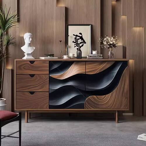 法式复古实木轻奢玄关柜餐边柜