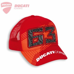 杜卡迪原厂Dual Pecco 63遮阳帽子赛车摩托车帽棒球帽鸭舌帽子