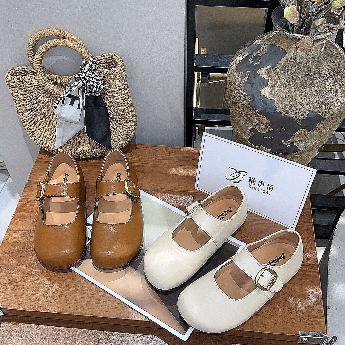 法式内增高浅口玛丽珍单鞋女2025新款魔术贴百搭舒适软底小皮鞋女,女鞋,玛丽珍鞋,淘宝优惠券,粉丝福利购,淘宝优惠卷