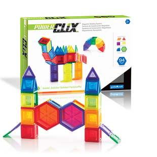 美国Guidecraft幼儿园早教益智玩具拼搭积木磁力建构磁力积木94片