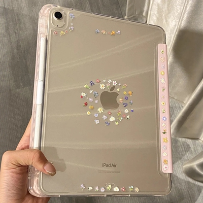 iPad亚克力翻盖笔槽保护壳