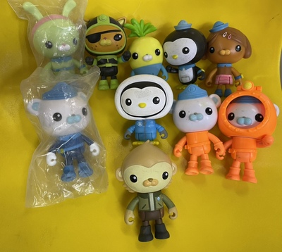 散货正版海底小队玩偶巴克队长皮医生呱唧公仔摆件人偶模型玩具