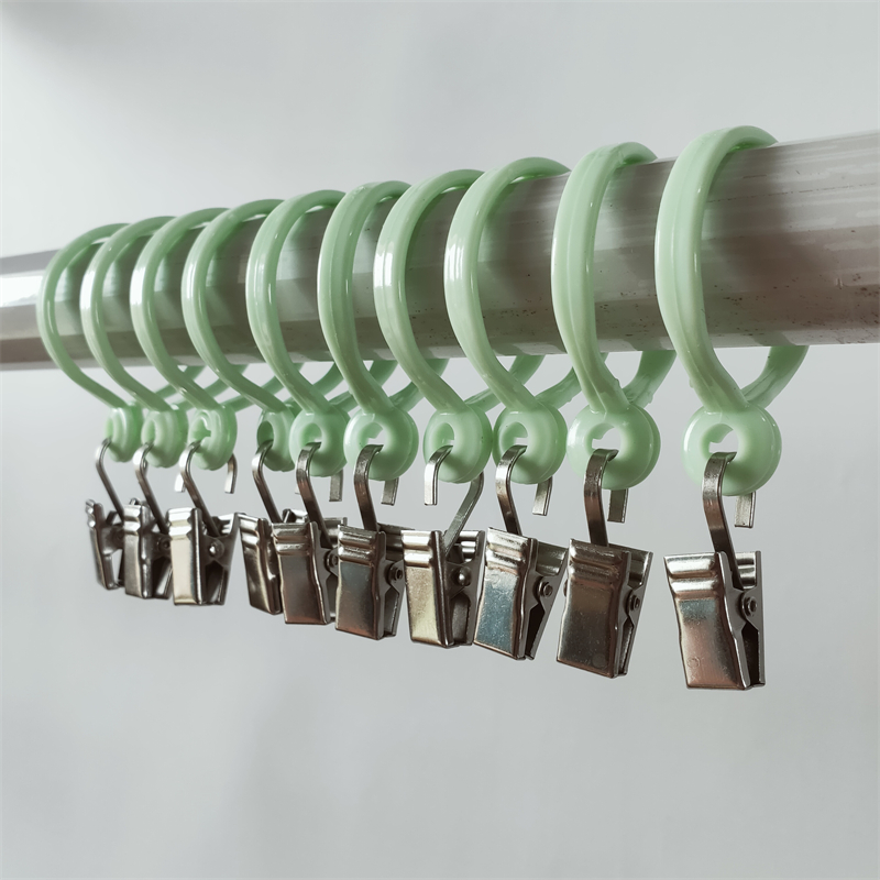 圆环开口挂环圆圈配件浴帘金属窗帘环活扣挂环小夹子窗帘夹子挂钩