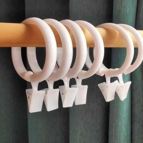 大号浴帘杆伸缩杆挂环夹