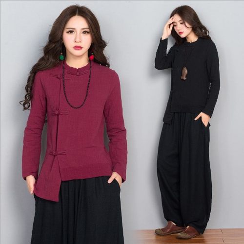 春季新款时尚长袖改良上衣太极服