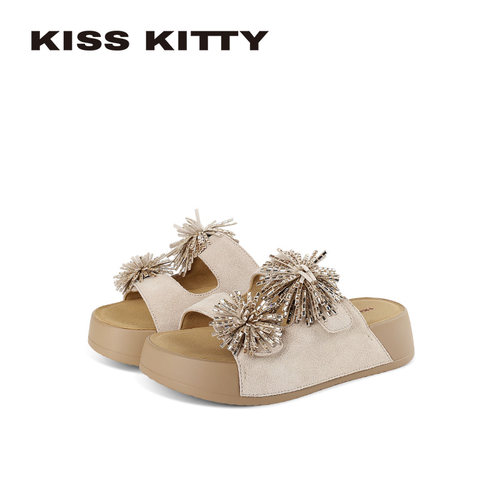 KISSKITTY烟花厚底凉拖鞋女