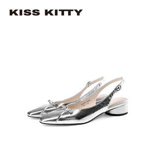 后空单鞋 KISSKITTY羊皮小香风包头凉鞋 26新款 绝美法式 配裙子 女款