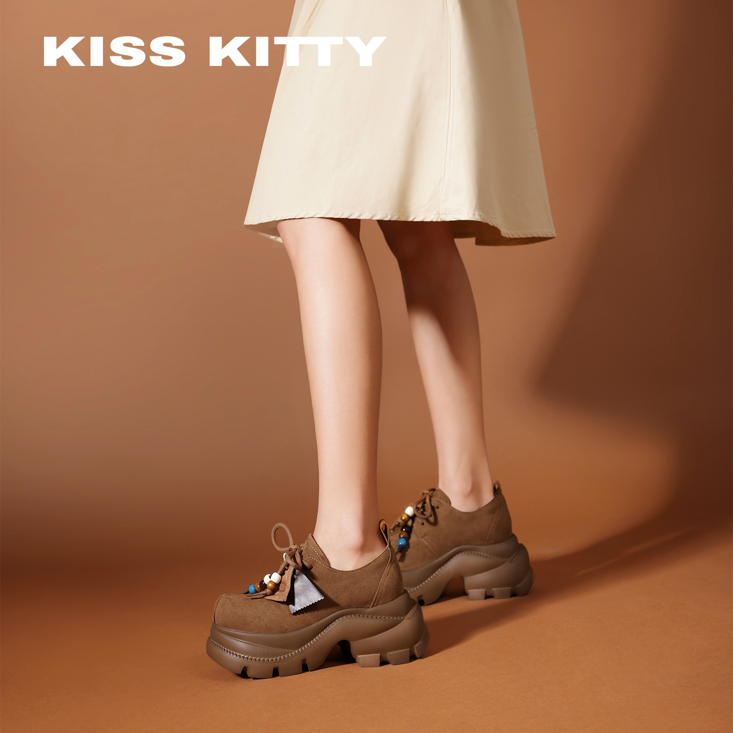 KISSKITTY厚底乐福鞋25年秋冬