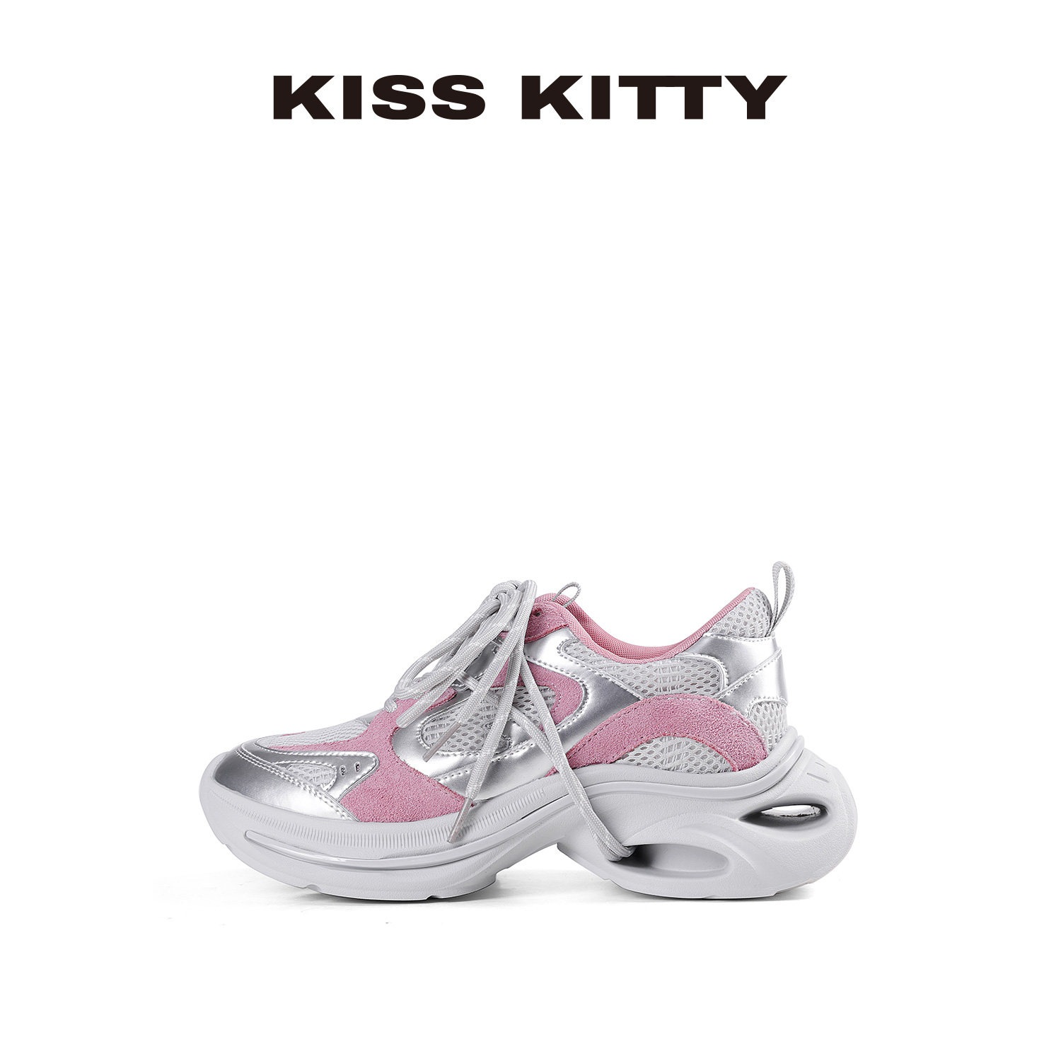 KISSKITTY拼色老爹鞋女款2026新款网面透气休闲鞋通勤不累脚女鞋,女鞋,老爹鞋,淘宝优惠券,粉丝福利购,淘宝优惠卷