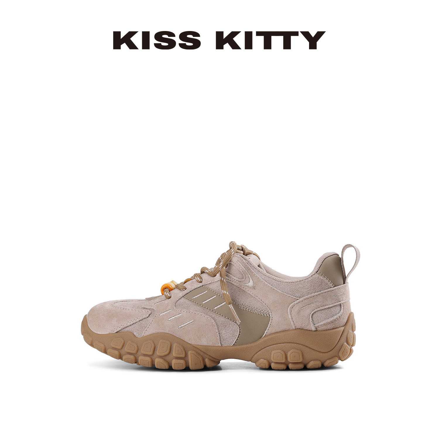 KISSKITTY运动鞋女款2025新款老爹鞋巨好看不累脚百搭休闲跑鞋