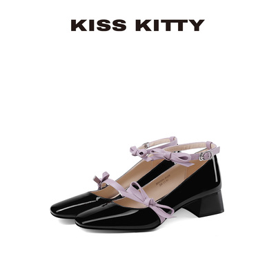 KISSKITTY玛丽珍鞋女一字带单鞋