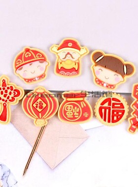 仿真喜庆风新年春节中国结头饰