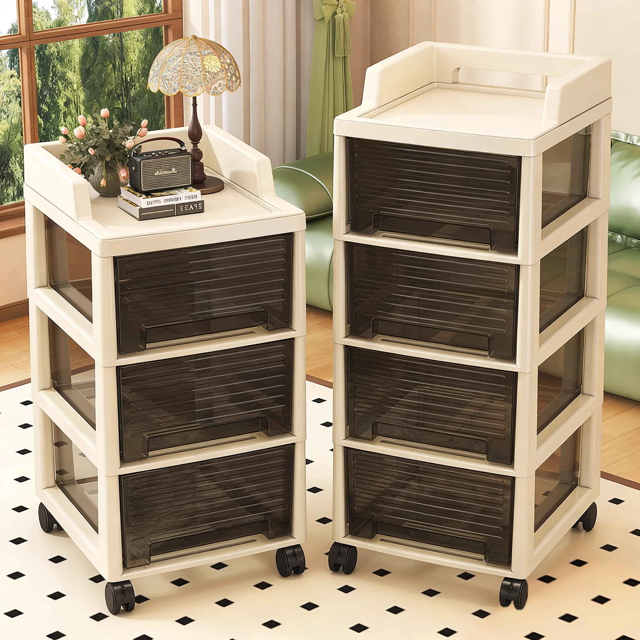 抽屉式收纳柜落地零食小推车置物架多层可移动客厅分层玩具储物柜,收纳整理,整理架/置物架/收纳架,淘宝优惠券,粉丝福利购,淘宝优惠卷