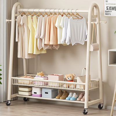 衣帽架落地卧室内家用加粗晾衣架房间简易收纳挂衣服架子2025新款