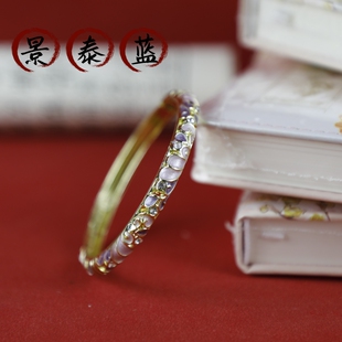 北京景泰蓝珐琅彩手镯女款开口复古小众设计高级感轻奢精致送礼物