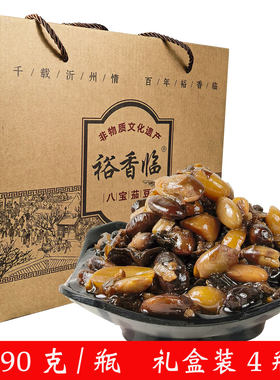 裕香临八宝茄豆临沂蒙山特产豆豉咸菜下饭拌饭酱香小瓶包装礼盒装