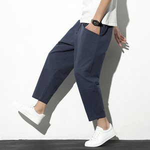 爆25夏无影墙日系棉麻九分裤男灯笼裤裤哈伦裤 星座311A-k902-p45,男装休闲裤,星座311A