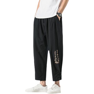 无影墙 爆25春夏盘扣风男九分裤刺绣哈伦裤星座311A-K207-P50图片