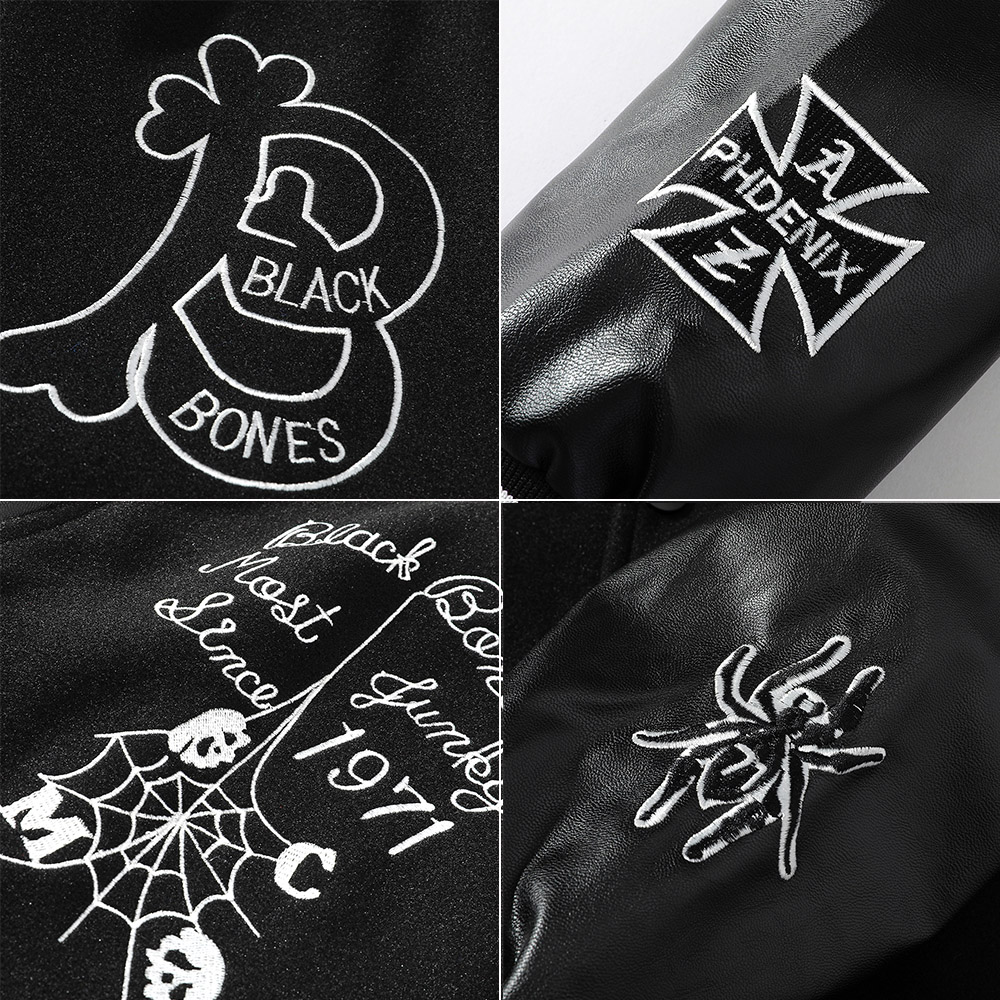 23秋新款毛呢PU拼接棒球服男字母刺绣夹克外套XZ311A-JK112-P85,男装夹克,星座311A