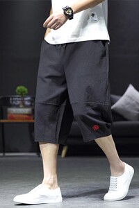 爆25夏风棉麻七分裤男灯笼裤阔腿裤萝卜裤锥形裤311A-k901p45图片