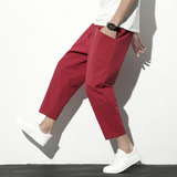 爆25夏无影墙日系棉麻九分裤男灯笼裤裤哈伦裤星座311A-k902-p45，男装休闲裤，星座311A